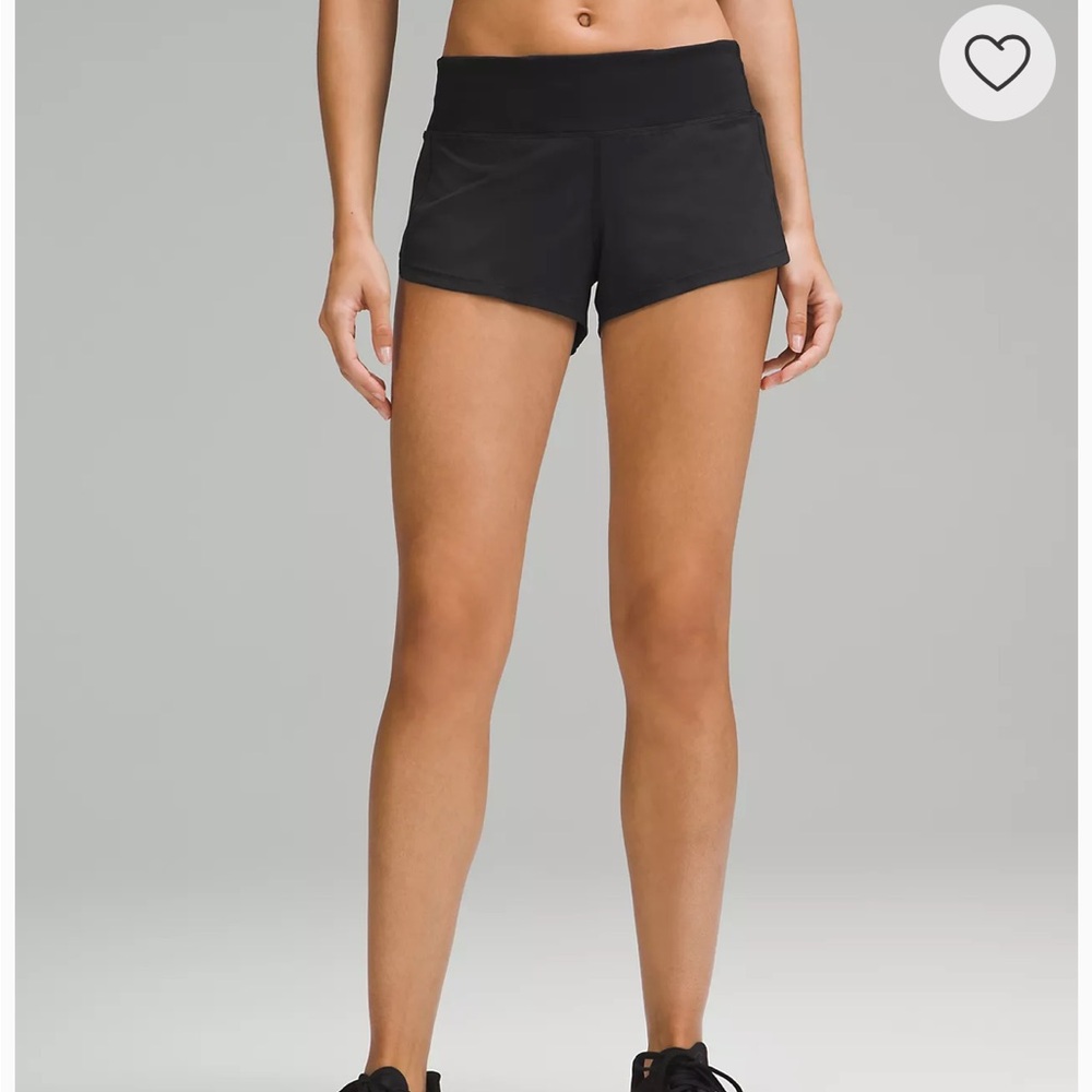 lulu speed up shorts- blueish gray